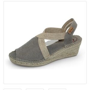 Toni Pons Women's Breda-V In Pedra Stone Canvas Espadrille Size 42/US 11